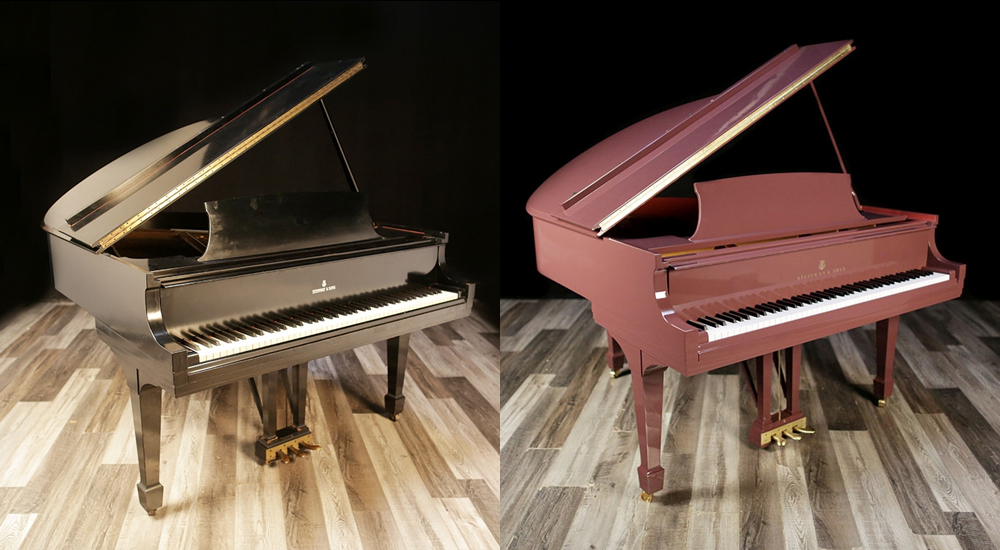 1941 Steinway S before and after restoration